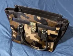 MICHEAL KORS 2wayトートバッグ 迷彩 ブラウン