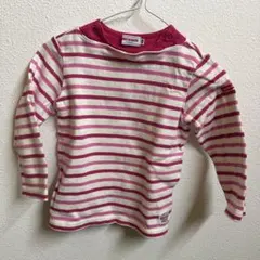 ミキハウス 長袖カットソー 100cm 白/ピンク