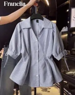 ストライプ半袖