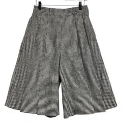 UNIQLO ユニクロ　ハイウエストツイードキュロットパンツ　千鳥格子　64