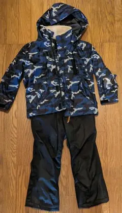 JoyRide スキーウェア上下 &ゴーグルセット120サイズ 迷彩柄