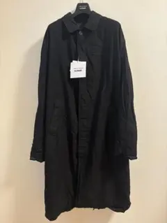 極美品⭐️ブラックコムデギャルソン ショートトレンチコート 光沢感 黒 Mサイズ 極美品⭐️ブラックコムデギャルソン ショートトレンチコート