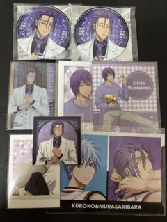 黒子のバスケ　カフェ　gigo 紫原　缶バッジ　クリアカード　黒バス　キャラポ