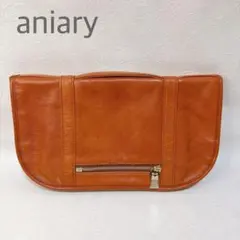 極美品 aniary アンティークレザー 本革クラッチバッグ 日本製