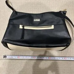 【安】PRIVATE LABEL ブラックショルダーバッグ たっぷり収納 大人