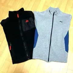 男の子 Puma と黒のパーカー 2点セット ジップアップパーカー