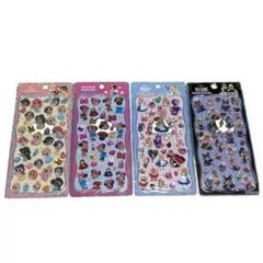 【正規品】プチドロップステッカー　プリンセス　ミニー　アリス　ヴィランズ　計4枚