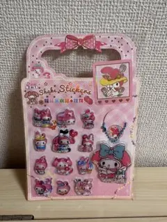 マイメロディ シェイクシール 12個入りとキーホルダー付き