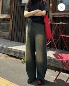 最終値下げ価格早い者勝ち❗️ヴィンテージストレートウォッシュデニム