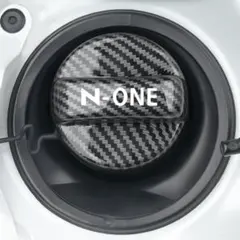 ホンダ　N-ONE　ロゴ入り　給油口キャップカバー　亜鉛合金製　カーボン調