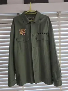 美品　希少GLOBAL WORK オリーブグリーン ミリタリージャケット XL