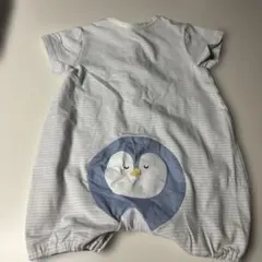 ペンギン　おしり　ロンパース　半袖　70