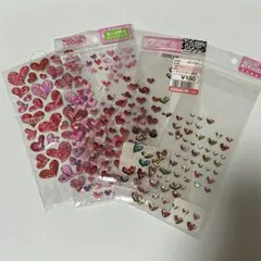 立体シール ハート 5セット