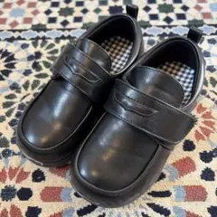 フォーマルシューズ マジックテープ　ローファー　18cm