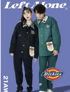 536【コラボ】Dickies×Left Alone カバーオール　刺繍ロゴ　L 536【コラボ】Dickies×Left Alone カバーオール 刺繍ロゴ L 2025