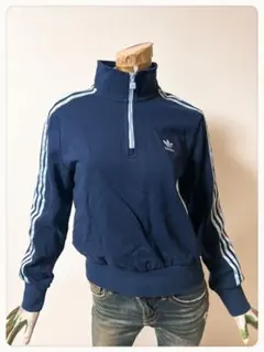 ☘️T22422☘️adidas W CROP HZ SWEAT スウェット M