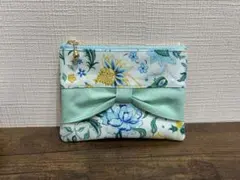 NO.511 リバティポケットティッシュケース付きポーチ ハンドメイド