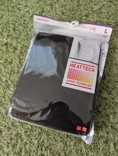ヒートテック タートルネックT 九分袖 ブラック L