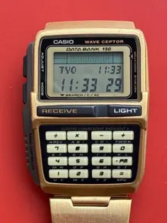 ◆カシオ DBC-W151データバンク 腕時計 電波時計 Rare Vintage CASIO DATABANK DBC-W151 新品電池&新ベルト RADIO