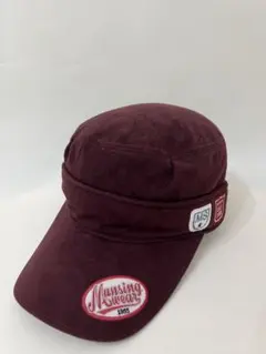 【munsingwear】バーガンディ キャップ スポーツ　ゴルフ　バイザー