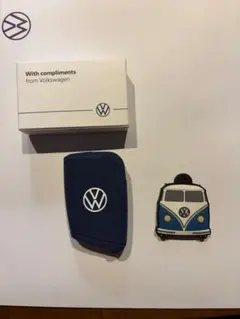 Volkswagen スマートキーシリコンカバー ダークブルー&ラバーキーケースのサムネイル