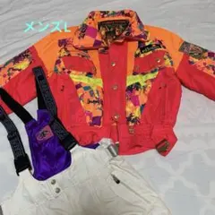 レトロメンズスキーウェアellesse サイズL 、デサント胴囲86㎝セット