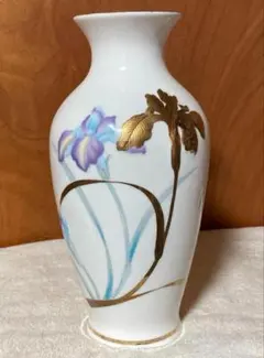 花瓶 明陶 陶磁器 花柄 レトロ