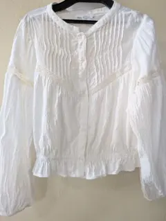 ZARA 長袖カットソー 11-12cm 150ほど 白 長袖シャツ