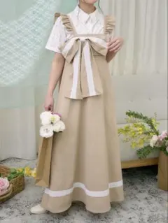 【クティールとレトロ】2wayレースリボンビスチェジャンパースカート