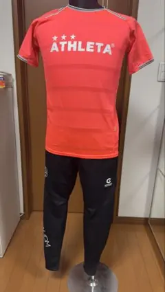 ATHLETA 赤ジャージ GIRAUDM 黒パンツセット