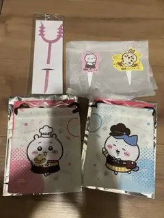 Coco's ちいかわ コラボ巾着袋 ちいかわ　ハチワレ　さすまた　ココス