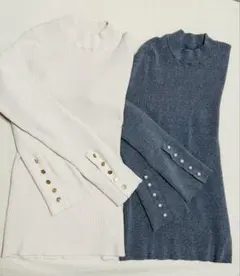 RUIRUE BOUTIQUE リブ編みタートルネックセーター 2色セット