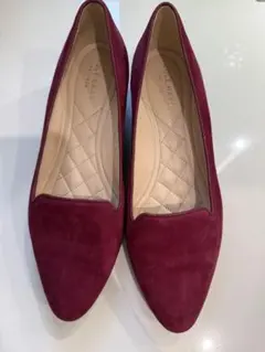 COLE HAAN ウェッジソール パンプス ボルドー スエードのサムネイル