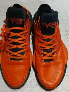 Y-3 スニーカー オレンジ ブラック 即決値引きあり - メルカリ