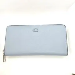 COACH コーチ 長財布 CJ884 シグネチャー ラウンドジップ ブルー