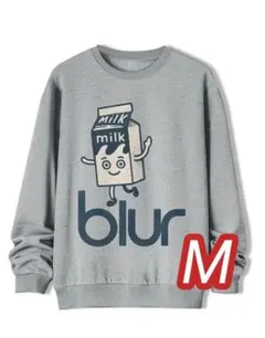 【プレミアムトレーナー】杢グレー★Mサイズ《Blur》裏フリース■オーバーサイズ