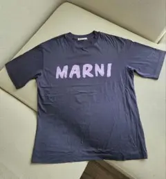 MARNI マルニ ネイビー ロゴ Tシャツ オーバーサイズのサムネイル