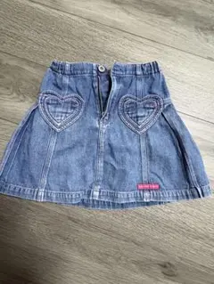 mezzo piano デニムスカート ハートポケット