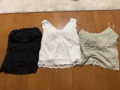 ブラトップ 3枚セット キャミソール タンクトップ レース