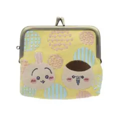 ちいかわ 畳刺繍がま口ミニポーチ（うさぎ＆くりまんじゅう）