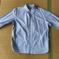 水色 ボタンアップシャツ UNIQLO ユニクロ