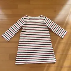 ストライプ 七分袖 ワンピース 130