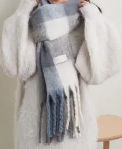 Chicoブロックチェックカラーストール Chico チェック柄マフラー