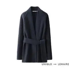 即買OK ユニクロユー ルメール ラムロングカーディガン ニット ネイビー M