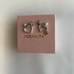 新品未使用✨ハートピアス　シルバー シルバークロス付き