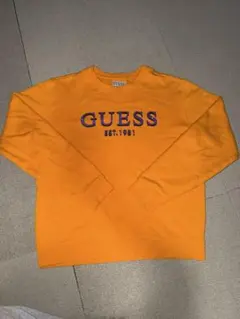 GUESS オレンジ トレーナー レギュラーフィット