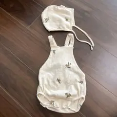 organiczooロンパース＆帽子セット 3-6ヶ月