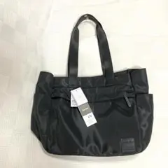 トートバッグ　黒　撥水加工　ショルダー　トート