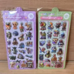 ボンボンドロップシール ２枚セット ぷくぷくシール 3Dシール うるちゅる