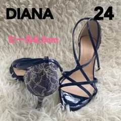 DIANA サンダル ネイビー 24cm ヒール8.5cmのサムネイル